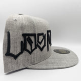 Snap Back Los Angeles Grey -black font