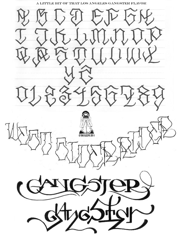 Font Alphabet Tattoo Lettering